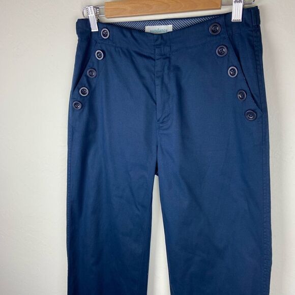 Sundance Wide Leg Button-Pocket Pant - Navy - Picture 2 of 7